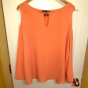 Orange XL cold shoulder Zac & Rachel blouse
